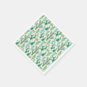 Waterverf Cactus Planten Patroon Servetten (Hoek)