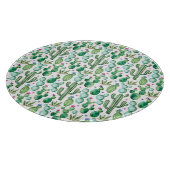 Waterverf Cactus Planten Patroon Snijplank (Hoek)