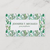 Waterverf Cactus Planten Patroon Visitekaartje (Voorkant)