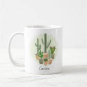Waterverf Cactus Planten Succulent Custom Name Koffiemok (Links)