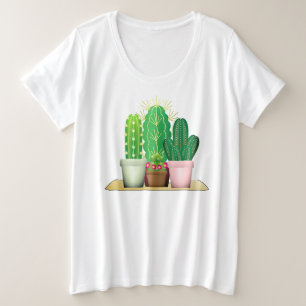 Waterverf Cactus Planten / Tuin T-Shirt