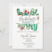 Waterverf Cactus Polka Dots Bachelorette Kaart (Voorkant)