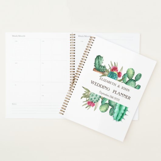 Waterverf Cactus Polka Dots Planner (Display)