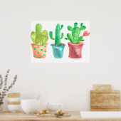 Waterverf Cactus Poster (Keuken)