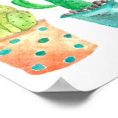 Waterverf Cactus Poster (Hoek)