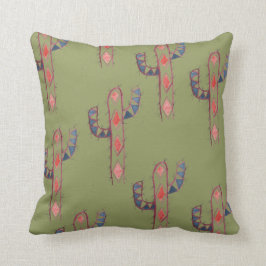 Waterverf Cactus Print Pillow Kussen