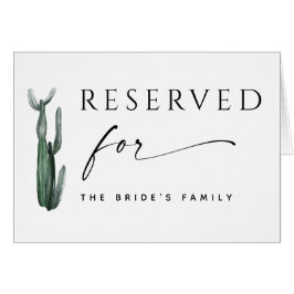 Waterverf Cactus Reserved Sign | Boho Wedding