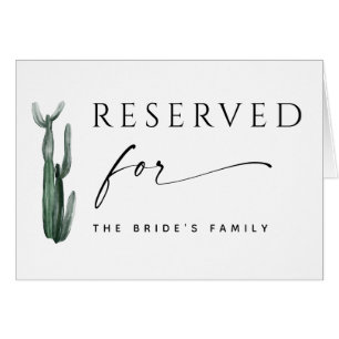 Waterverf Cactus Reserved Sign   Boho Wedding