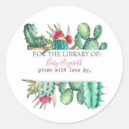 Waterverf cactus ronde sticker