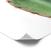 Waterverf Cactus roze Poster (Hoek)