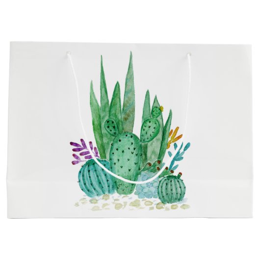 Waterverf , cactus , sacharose groot cadeauzakje (Achterkant)