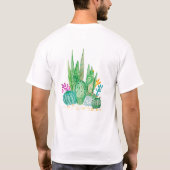Waterverf , cactus , sacharose , groot t-shirt (Achterkant)
