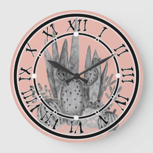 Waterverf , cactus , sacharose grote klok