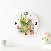 Waterverf , cactus , sacharose grote klok (Huis)