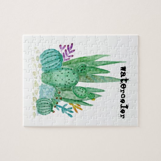 Waterverf , cactus , sacharose legpuzzel (Horizontaal)