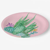 Waterverf , cactus , sacharose papieren bordje (Gekanteld)