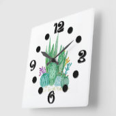 Waterverf , cactus , sacharose vierkante klok (Hoek)