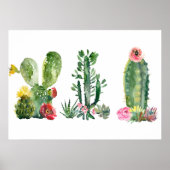 Waterverf Cactus schilderen Poster (Voorkant)