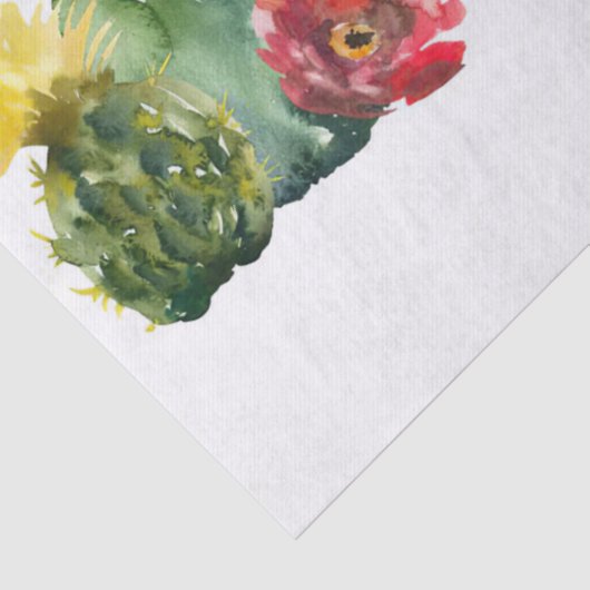 Waterverf Cactus schilderen Tissuepapier (Detail)