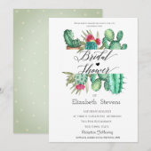 Waterverf Cactus Script Polka Dots Vrijgezellenfee Kaart (Voorkant / Achterkant)