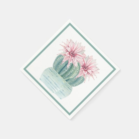 Waterverf Cactus Servet (Hoek)