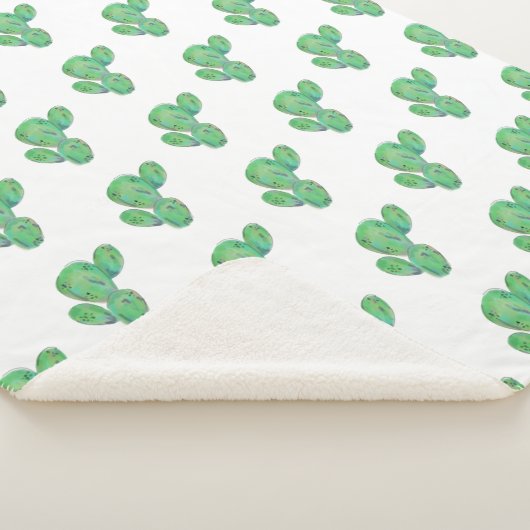 Waterverf Cactus Sherpa Deken (3/4)