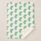 Waterverf Cactus Sherpa Deken (Voorkant)