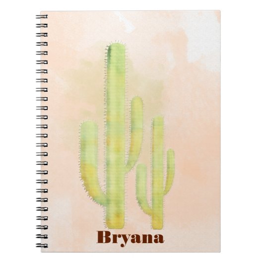 Waterverf Cactus Simple Southwestern Journal Notitieboek (Voorkant)