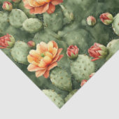 Waterverf Cactus Sinaasappel Flowers Patroon Decou Tissuepapier (Detail)