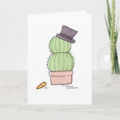 Waterverf Cactus Snowman Kaart (Voorkant)