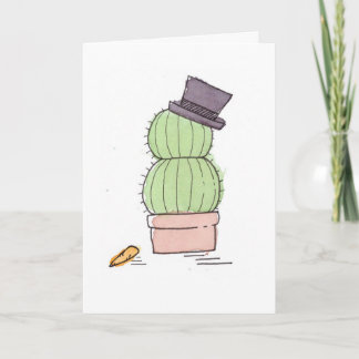 Waterverf Cactus Snowman Kaart