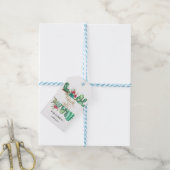 Waterverf Cactus Stippen Cadeaulabel (Met Touw)