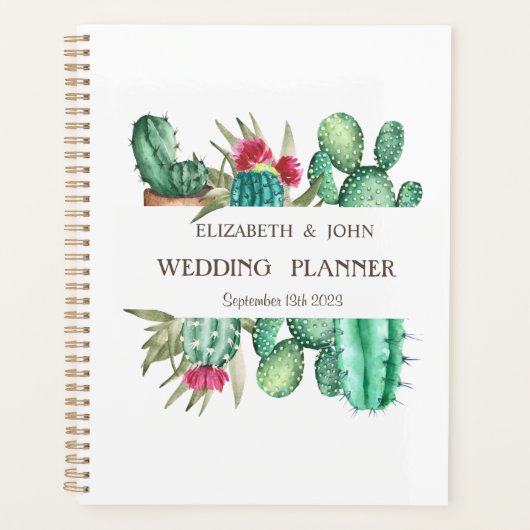 Waterverf Cactus Stippen Planner (Voorkant)