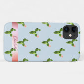 Waterverf Cactus ,Streep - Gepersonaliseerd Case-Mate iPhone Case (Achterkant (horizontaal))