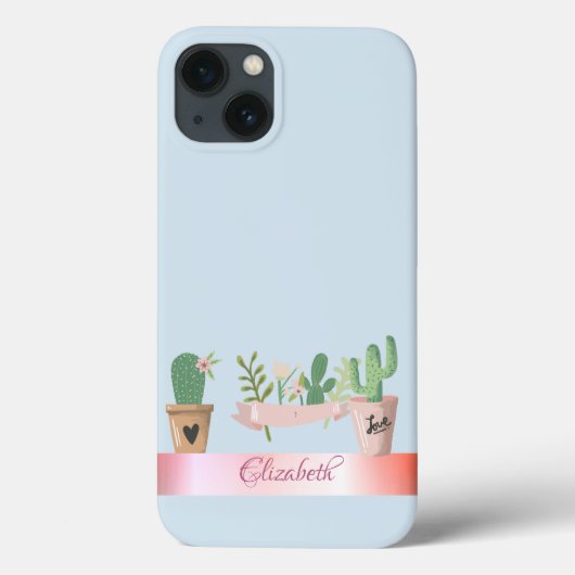 Waterverf Cactus, Stripe Case-Mate iPhone Case (Achterkant)
