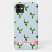 Waterverf Cactus, Stripe - Gepersonaliseerd Case-Mate iPhone Case (Achterkant)