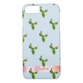 Waterverf Cactus, Stripe - Gepersonaliseerd Case-Mate iPhone Case (Achterkant)