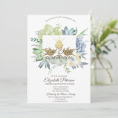 Waterverf Cactus Succulent Eerste Heilige Communie Kaart (Staand voorkant)