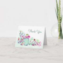 Waterverf Cactus & Succulenten Bruiloft Bedankkaart