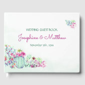 Waterverf Cactus & Succulenten Bruiloft Gastenboek (Voorkant)