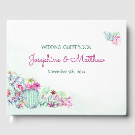 Waterverf Cactus & Succulenten Bruiloft Gastenboek
