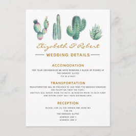 waterverf cactus succulenten elegant eenvoudig det informatiekaartje
