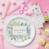 Waterverf Cactus Succulenten Papieren Bordje (Feest)