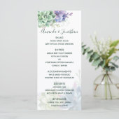 Waterverf Cactus Succulenten Trouwmenu Menu (Staand voorkant)