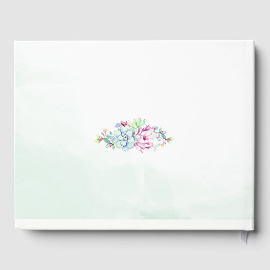 Waterverf Cactus & Succulenten Vrijgezellenfeest Gastenboek (Achterkant)