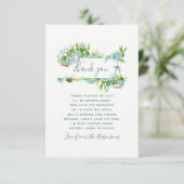 Waterverf Cactus Succulents Baby shower Bedankt (Staand voorkant)