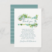 Waterverf Cactus Succulents Baby shower Bedankt (Voorkant / Achterkant)