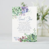 Waterverf Cactus Succulents Baby shower Bedankt (Staand voorkant)