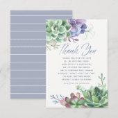 Waterverf Cactus Succulents Baby shower Bedankt (Voorkant / Achterkant)