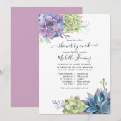 Waterverf Cactus Succulents Baby shower by Mail Kaart (Voorkant / Achterkant)